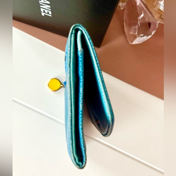 Rare Blue Chanel Timless Caviar Wallet - Picture 5 of 13